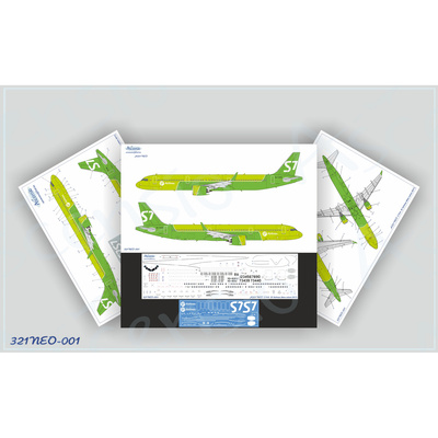 321NEO-001 Ascensio 1/144 Декаль на самолёт Airbus A321NEO (S7 Airlines new colors 2017)