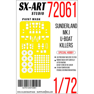 72061 SX-Art 1/72 Окрасочная маска Short Sunderland Mk.III (Special Hobby)