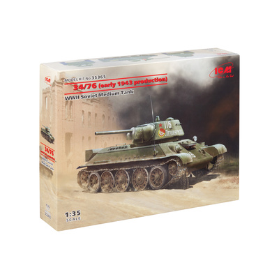 35365 ICM 1/35 Советский средний танк 2МВ тип 34/76 (производство начала 1943 г.)