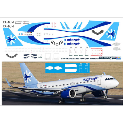 320-43 PasDecals 1/144 Decal for 320 NEO Interjet