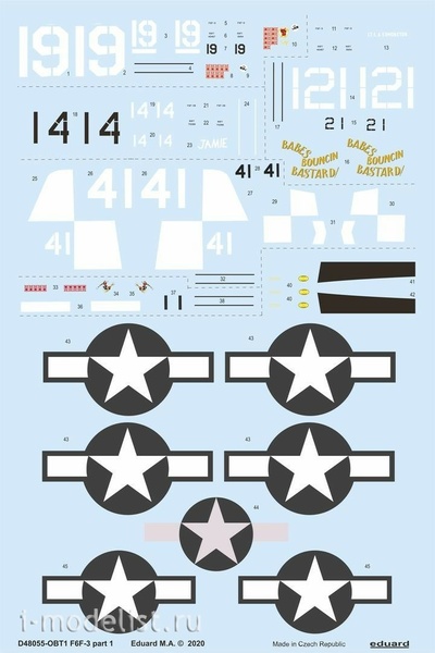 D48055 Eduard 1/48 F6F-3 part 1