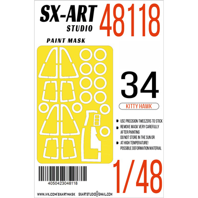 48118 SX-Art 1/48 Окрасочная маска С-34 (Kitty Hawk)