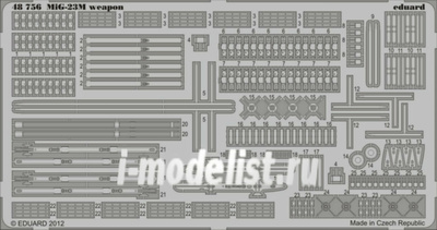 48756 Eduard 1/48 Фототравление MiGG-23M/ML/MF weapon