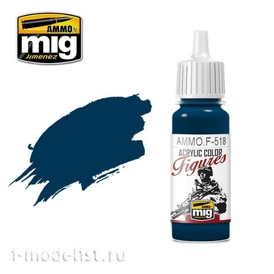 AMMOF518 Ammo Mig Акриловая краска MARINE BLUE / МОРСКОЙ СИНИЙ