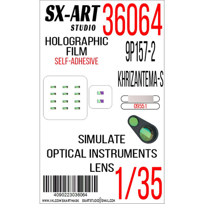 36064 SX-Art 1/35 Имитация смотровых приборов 9P157-2 Khrizantema-S (Трубач)