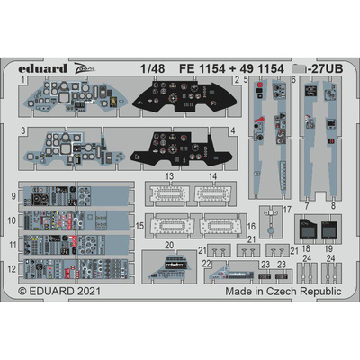 491154 Eduard 1/48 Фототравление для С-27УБ