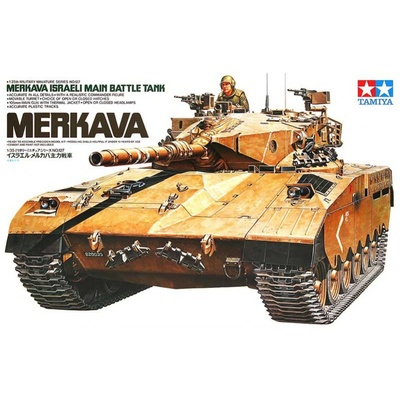 35127 Tamiya 1/35 Израильский танк Merkava с 105-мм пушкой и 1 фигурой танкиста