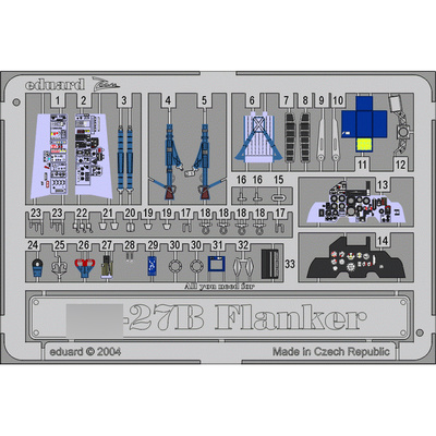 73251 Eduard 1/72 Фототравление для С-27 Flanker    HAS/REV