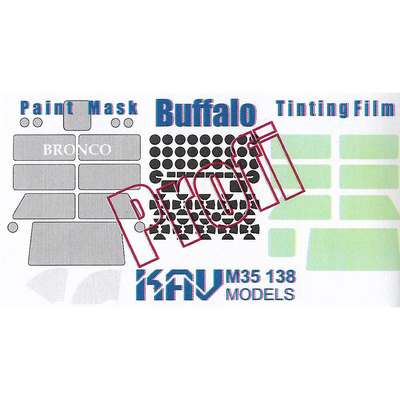M35 138 KAV models 1/35 Окрасочная маска на остекление Buffalo MPCV (Bronco)