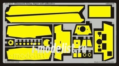 22117 Eduard 1/72 photo etched parts for Zimmerit King Tiger S. A.