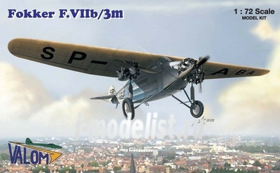 72037 Valom 1/72 Fokker F.VIIb/3m