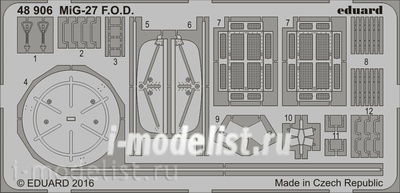 48906 Eduard 1/48 Фототравление MiGG-27 обтекатель