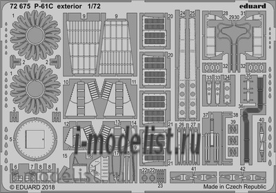 72675 Eduard 1/72 Фототравление P-61C экстерьер