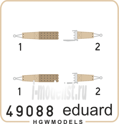49088 Eduard 1/48 Фототравление для  Seatbelts RFC WWI SUPERFABRIC