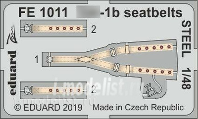 FE1011 Eduard 1/48 Фототравление для Я-1б, стальные ремни