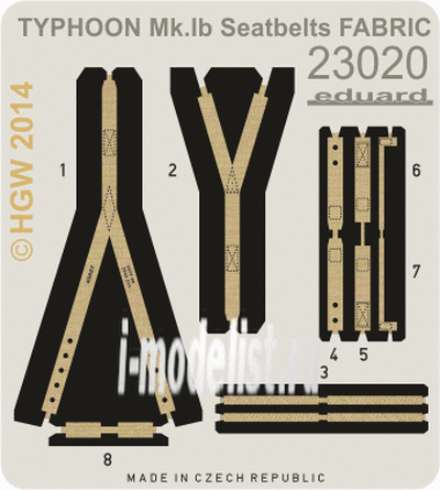 Eduard 23020 1/24 Typhoon Mk. Ib seatbelts FABRIC 