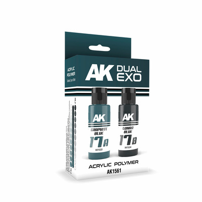 AK1561 AK Interactive Paint Set Dual Exo - 17A Graphite Blue & 17B Moon Blue
