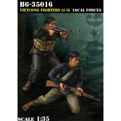 B6-35016 Bravo-6 1/35 Vietkong Fighters (4-5), Local Forces / Бойцы Вьетконга (4-5), Местные силы