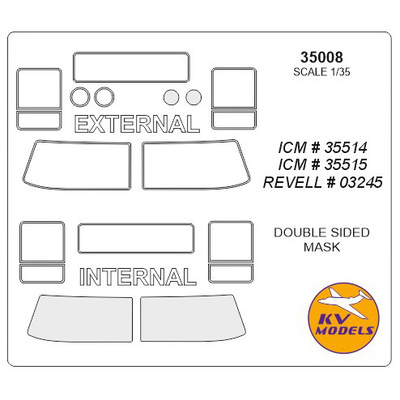 35008 KV Models 1/35 Z&L-131 (ICM #35515, #35516, REVELL #03245) - (Двусторонние маски)