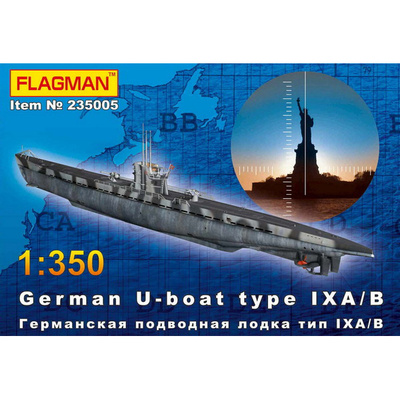 235005 Флагман 1/350 Немецкая подводная лодка тип IX A/B