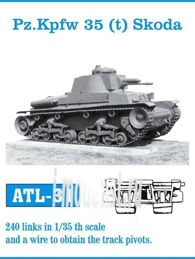 Atl-35-31 Friulmodel 1/35 Tracks scale iron for Pz.Kpfw 35 (t) Skoda