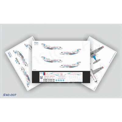 Y40-007 Ascensio 1/144 Vladivostok Avia decal for the Zvezda model, art. 7030	