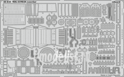 48842 Eduard 1/48 Фототравление для MiGG-23MLD exterior (экстерьер)