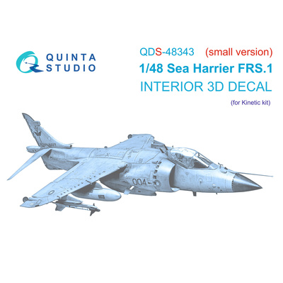 QDS-48343 Quinta Studio 1/48 3D Декаль интерьера кабины Sea Harrier FRS.1 (Kinetic) (Малая версия)