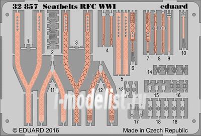 32857 Eduard 1/32 Фототравление для Seatbelts RFC WW1