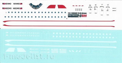 170-11 PasDecals 1/144 Декаль на Embaer 170 USAirway