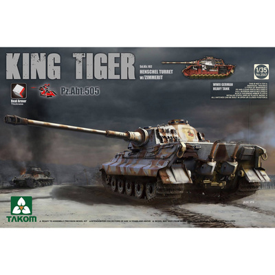 2047 Takom 1/35 Немецкий танк King Tiger Pz.Abt.505 Sd.Kfz.182 турель Turret с Zimmerit