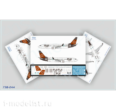 738-044 Ascensio 1/144 Декаль на самолёт 737-800, Fiji Airways