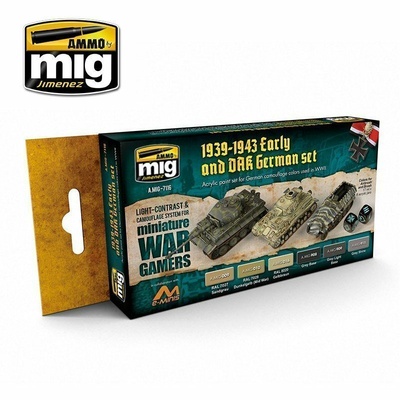 AMIG7116 Ammo Mig Набор красок WARGAME цвета Африканского Корпуса и ранние цвета / Early & DAK German set