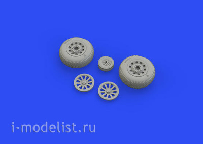 648513 Eduard 1/48 Набор дополнений  P-51D колеса с крестовым рисунком протектора
