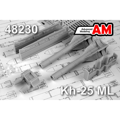 AMC48230 Advanced Modelling 1/48 Авиационная управляемая ракета Х-25МЛ с пусковой АПУ-68УМ2