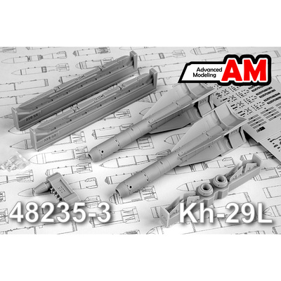 AMC48235-3 Advanced Modeling 1/48 Авиационная управляемая ракета Х-29Л с пусковой АКУ-58