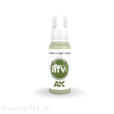 AK11345 AK Interactive Краска акриловая INTERIOR LIGHT GREEN (интерьерный светло-зеленый) 17 мл 