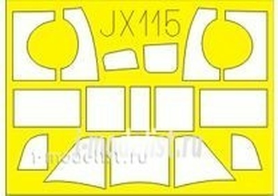 JX115 Eduard 1/32 Маска для IL-2 single seater 