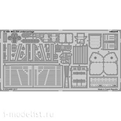 32409 Eduard 1/32 Фототравление для MiGG-29A шасси