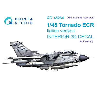 QD+48264 Quinta Studio 1/48 3D Декаль интерьера кабины Tornado ECR Italian (Revell) (с 3D-печатными деталями)