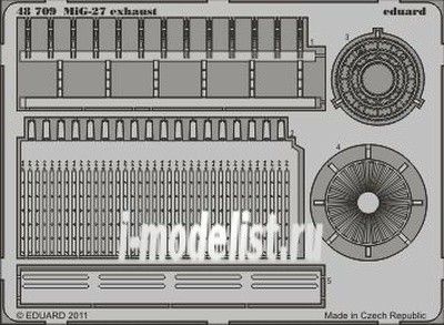 48709 Eduard 1/48 Фототравление MiGG-27 exhaust