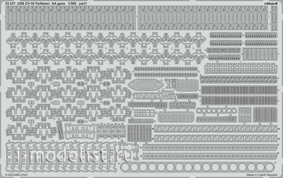 53247 Eduard 1/350 Набор фототравления USS CV-10 Yorktown пушки ПВО