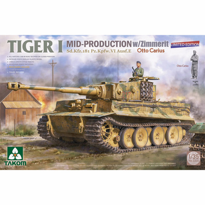 2200 Takom 1/35 Немецкий танк Tiger I (средний) с Zimmerit