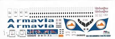 ssj100-05 PasDecals 1/144 Декаль на Джет Армавиа
