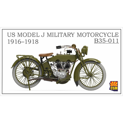 B35-011 Copper State Models 1/35 Военный американский мотоцикл Model J 1916-1918 годов выпуска