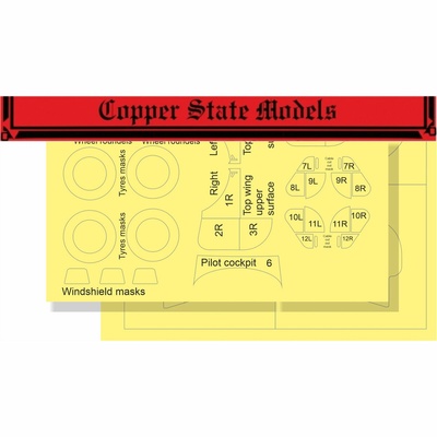 A32-021 Copper State Models 1/32 Окрасочные маски для Nieuport 11