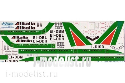 772-004 Ascensio 1/144 Scales the Decal on the plane Boeng 777-200 (Altalia) 