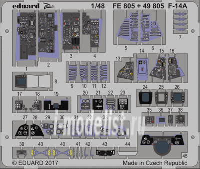 FE805 Eduard 1/48 Фототравление для F-14A