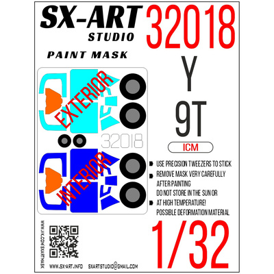 32018 SX-Art 1/35 Окрасочная маска для Я-9Т (ICM)