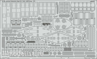 53249 Eduard 1/72 German Submarine Type IX C part 1 (U67/U154) (REVELL)